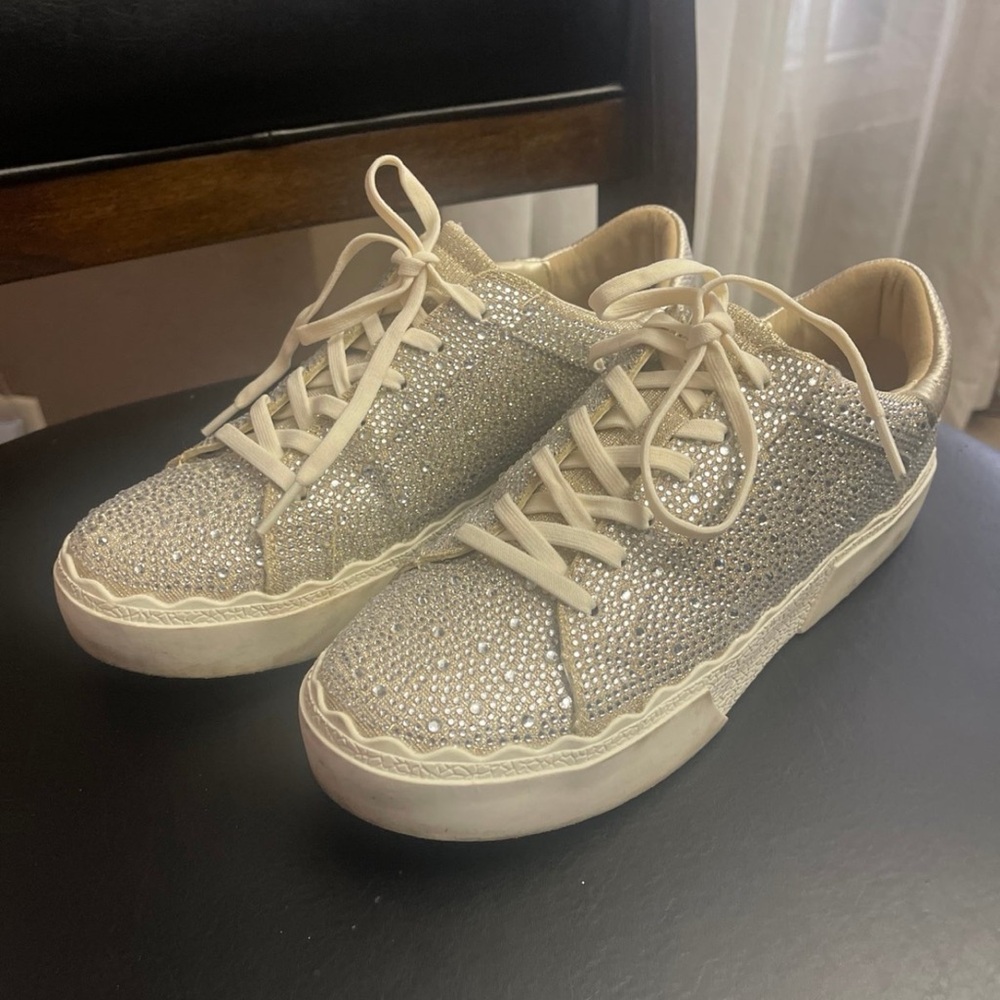 Anne Klein Sparkling Silver Sneakers